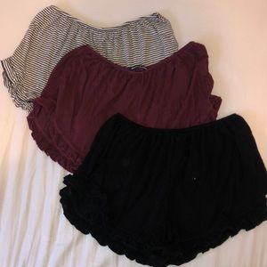 3 pairs of Brandy Melville shorts